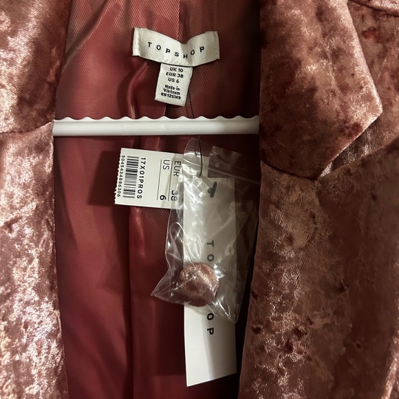 Matching Set Topshop Rose Velvet Blazer and Pants (Brand New with tags) - Picture 4 of 8